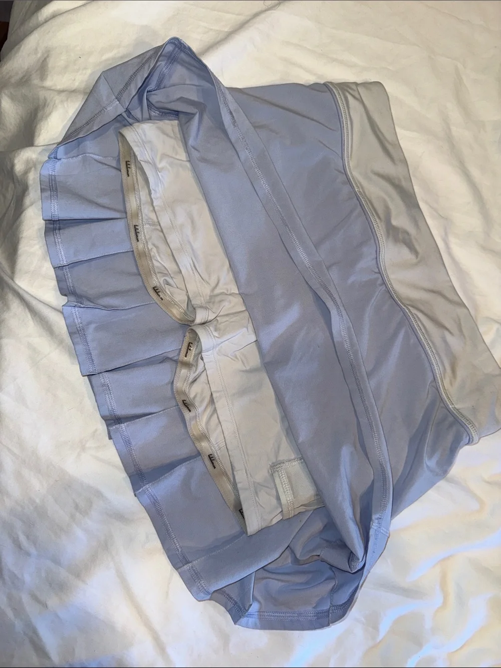 Lululemon Women’s Athletic Skort Light Lavender White Waistband pace setter
